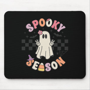 Tapis De Souris Saison éffrayante Retro Happy Halloween Fantômes F