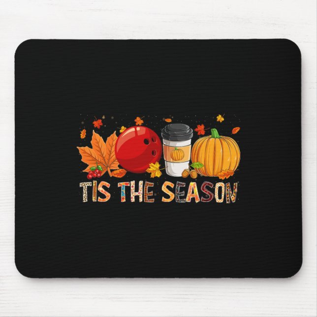 Tapis De Souris Saison Leopard Citrouille Bowling Halloween Leaf a (Devant)