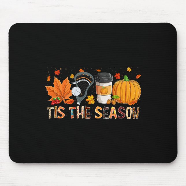 Tapis De Souris Saison Leopard Citrouille Lacrosse Halloween Fall  (Devant)