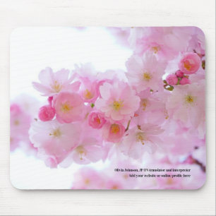 Tapis De Souris Sakura cerry florssom traducteur japonais rose