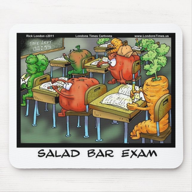 Tapis De Souris Salad Bar Exam Drôle Cadeaux Tee - shirt Cartes et (Devant)