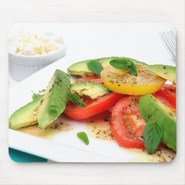 Tapis De Souris Salade et olives d'avocat (Devant)