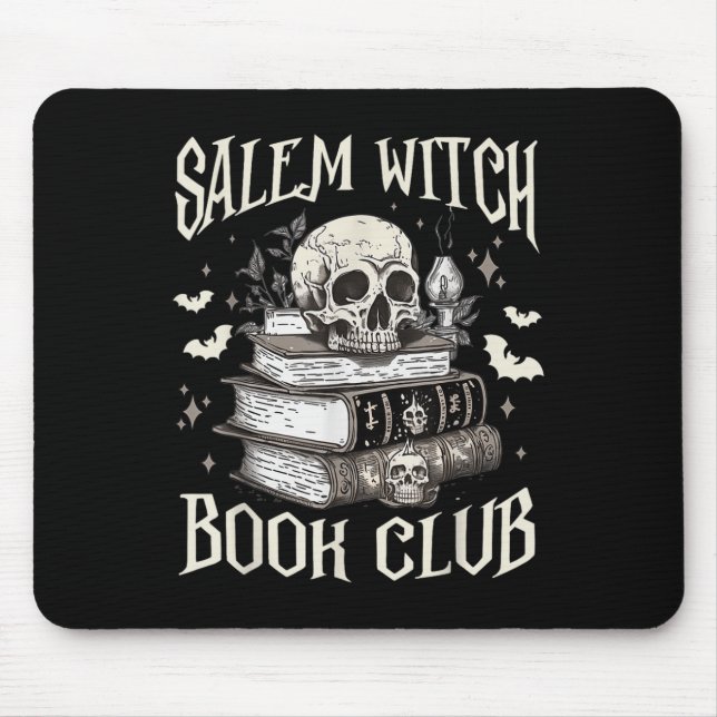 Tapis De Souris Salem Witch Book Club Halloween (Devant)