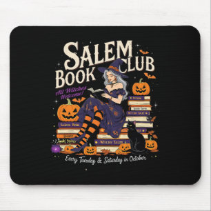 Tapis De Souris Salem Witch Book Club Halloween Lecture Livre Love