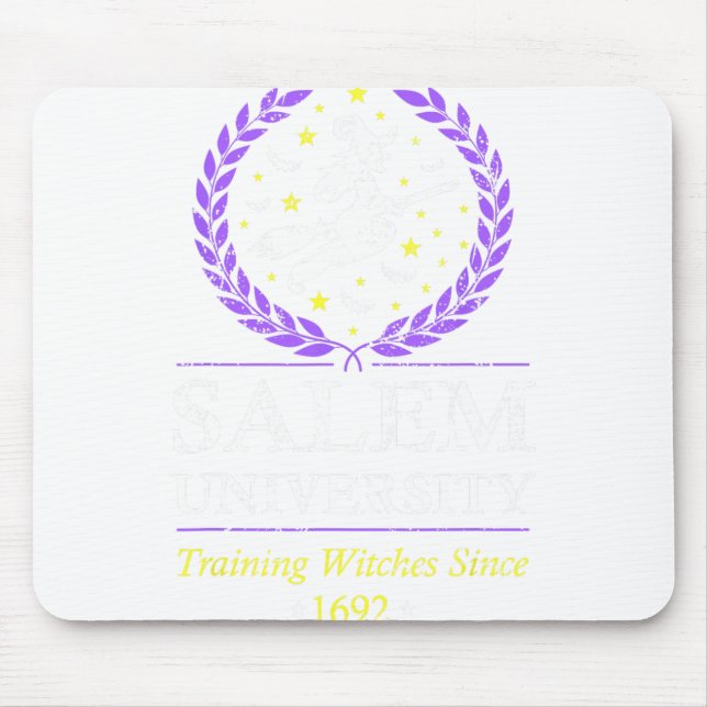Tapis De Souris Salem Witch University Training Halloween Femmes (Devant)