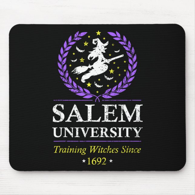 Tapis De Souris Salem Witch University Training Halloween Femmes (Devant)