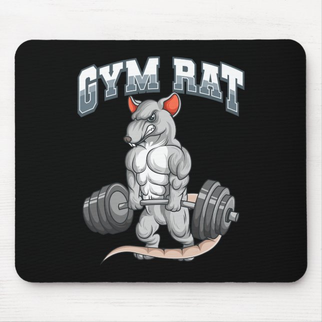 Tapis De Souris Salle De Fitness Rat Fitness Bodybuilding (Devant)