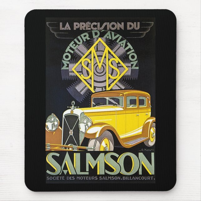 Tapis De Souris Salmson Autombiles - aviation de Moteur D (Devant)