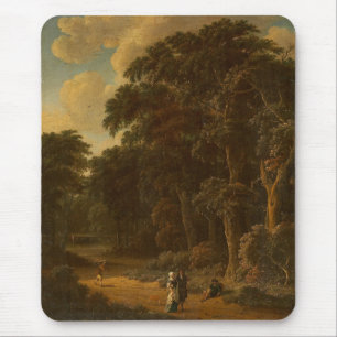 Tapis De Souris Salomon Rombouts - Paysage forestier avec forêt...
