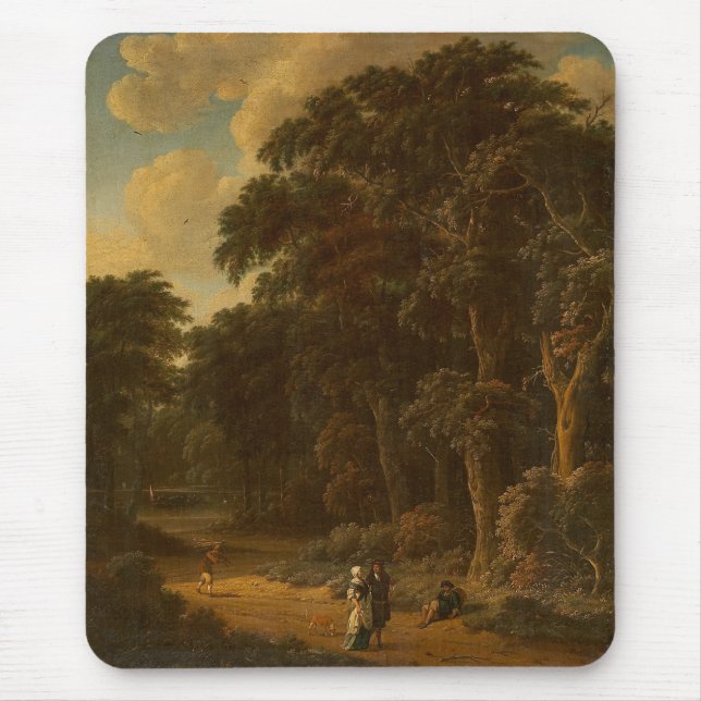 Tapis De Souris Salomon Rombouts - Paysage forestier avec forêt... (Devant)