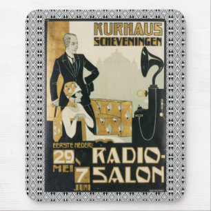 Tapis De Souris Salon radio Scheveningen Pays-Bas vintage des anné