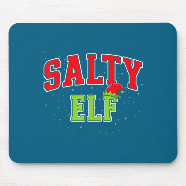 Tapis De Souris Salty Elf Christmas Family Matching Group Xmas  (Devant)