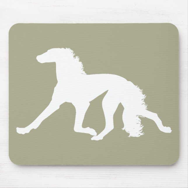 Tapis De Souris Saluki Silhouette (Devant)