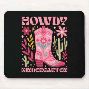 Tapis De Souris Salut professeur de maternelle cow-girl occidental