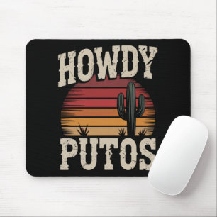 Tapis De Souris Salut Putos Cactus Drôle Rétro Vintage