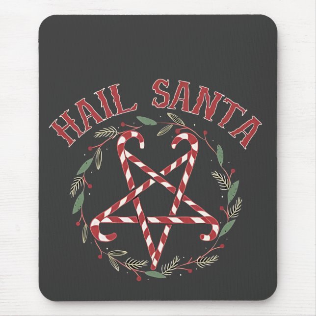 Tapis De Souris Salut Satan Noël Krampus Xmas Devil Candy (Devant)