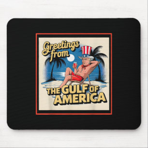 Tapis De Souris Salutation Du Golfe De L'Amérique Trump Patrio