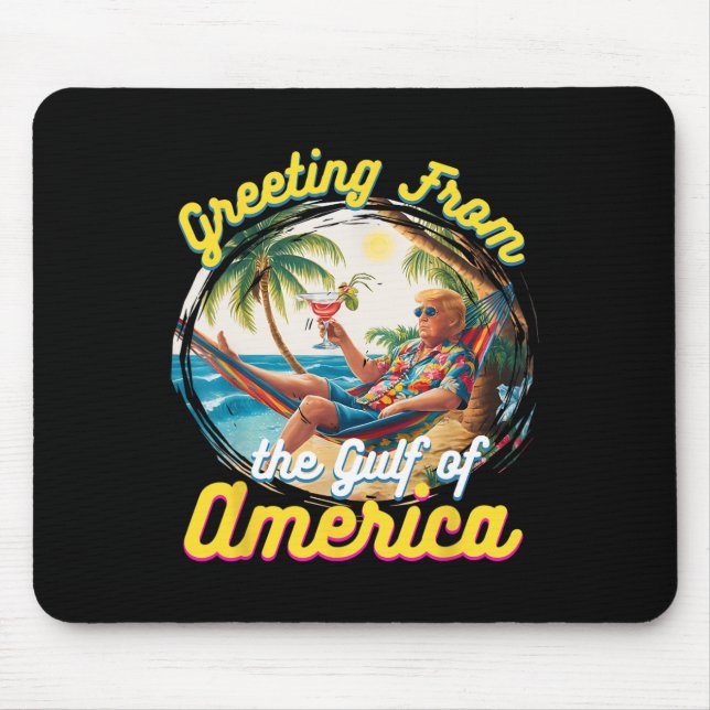 Tapis De Souris Salutation Du Golfe De L'Amérique Trump Patrio (Devant)