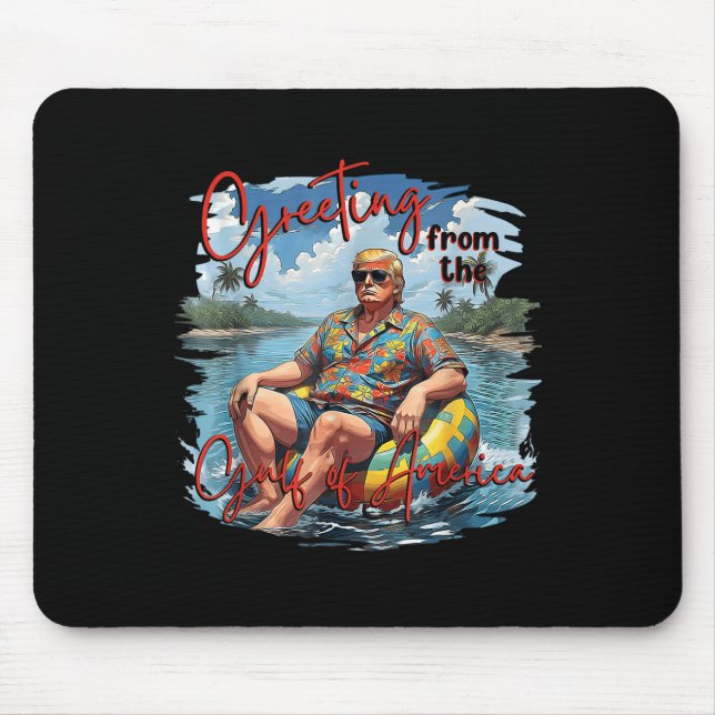Tapis De Souris Salutation Du Golfe Des États-Unis Trump (Devant)