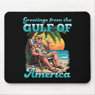 Tapis De Souris Salutation Du Golfe Patriotique D'Amérique Des Éta