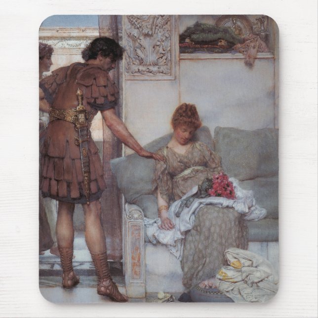 Tapis De Souris Salutation silencieuse (par Lawrence Alma-Tadema) (Devant)