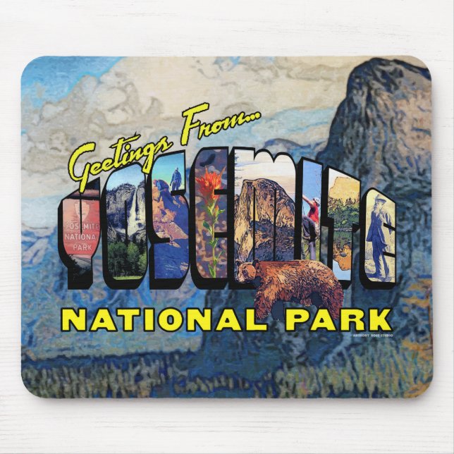 Tapis De Souris Salutations de parc national de Yosemite (Devant)