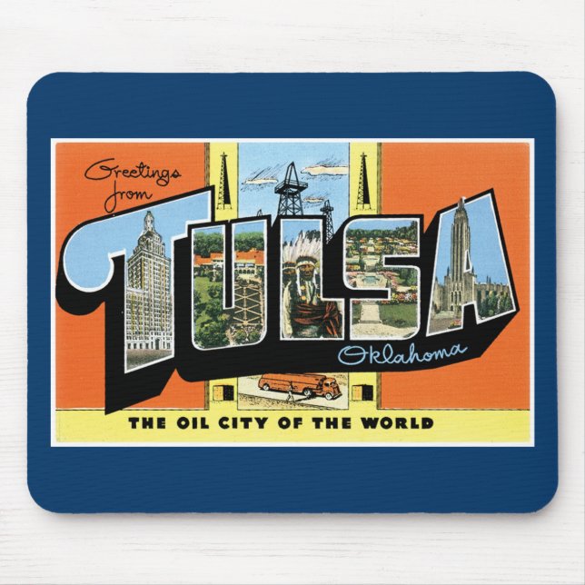 Tapis De Souris Salutations de Tulsa, l'Oklahoma ! (Devant)