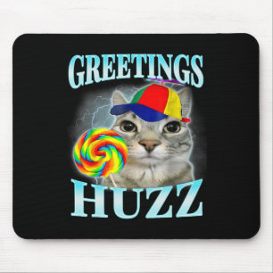 Tapis De Souris Salutations Huzz Mème drôle de l'argot de la Gen Z