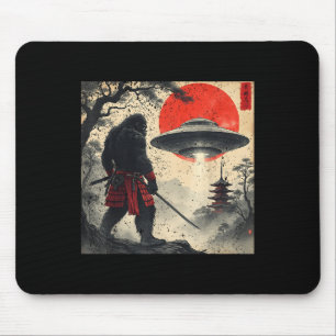 Tapis De Souris Samouraï Bigfoot Japonais Ufo Vintage Graphique Uk