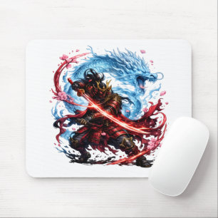Tapis De Souris Samouraï légendaire & Mug Blue Dragon   Guerre jap