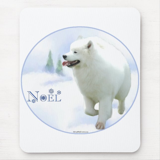 Tapis De Souris Samoyed Noel (Devant)
