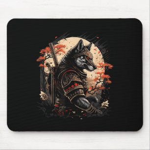 Tapis De Souris Samurai Chien Japonais Tatouage Graphique Pour Hom