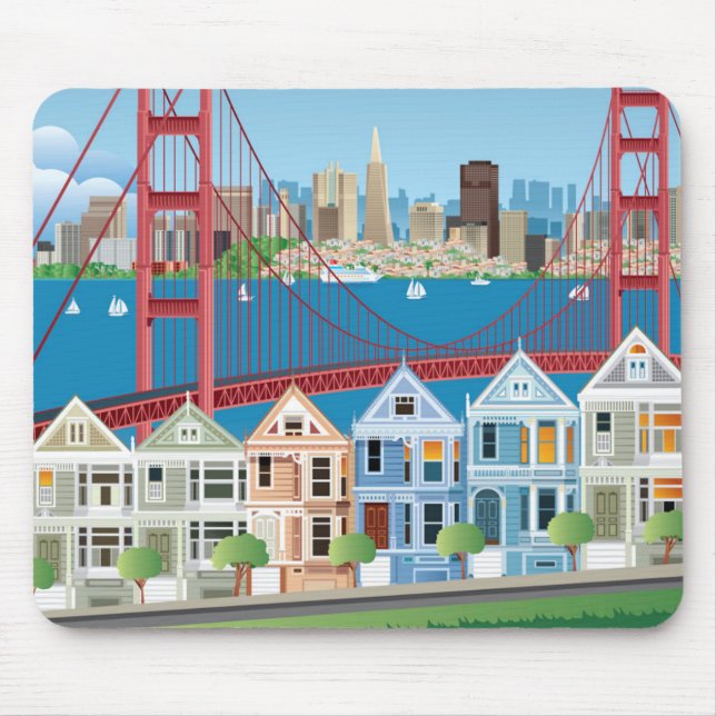 Tapis De Souris San Francisco, CA | la ville par la baie (Devant)
