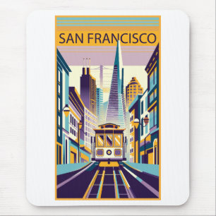 Tapis De Souris San Francisco California Art Déco