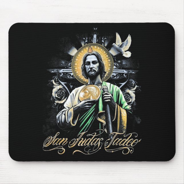 Tapis De Souris San Judas Tadeo Religious Art Catholic Saints Desi (Devant)