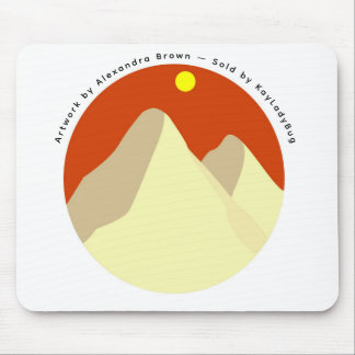 Tapis De Souris Sand Dunes Amongst Orange Sky