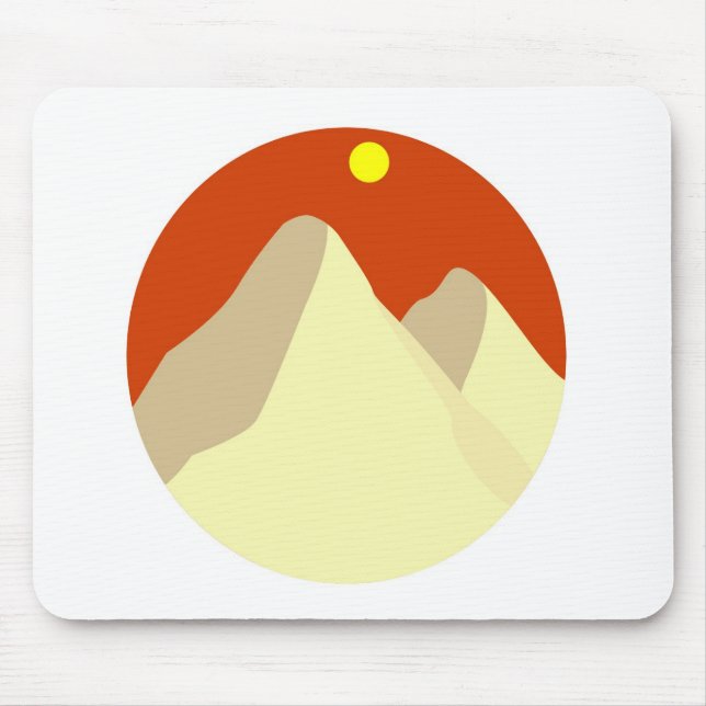 Tapis De Souris Sand Dunes Amongst Orange Sky (Devant)