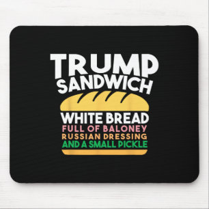 Tapis De Souris Sandwich Trump Pain Blanc Plein De Vinaigrette Rus