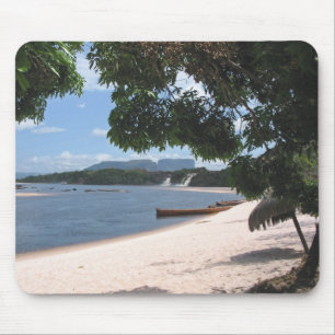Tapis De Souris Sandy Beach Venezuela Jungle Paysage