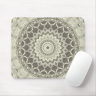 Tapis De Souris Sandy Beige Boho Beach Mandala Motif