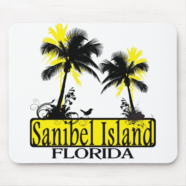Tapis De Souris Sanibel Island Floride palmier mousepad (Devant)