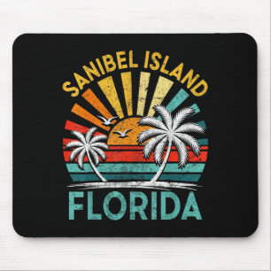 Tapis De Souris Sanibel Island Floride Vacances en Famille Vintage