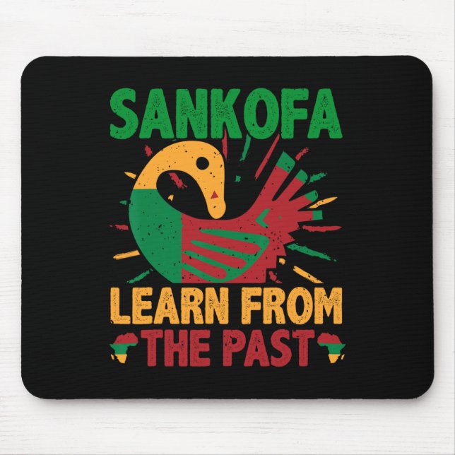 Tapis De Souris Sankofa Symbol And Adinkra Ghana For Black History (Devant)