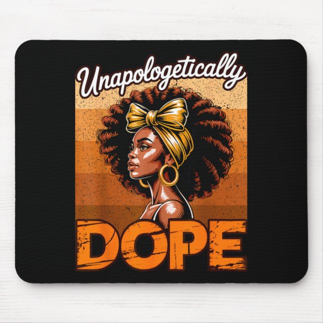 Tapis De Souris Sans excuses Histoire Noire Junenth Femmes Filles (Devant)