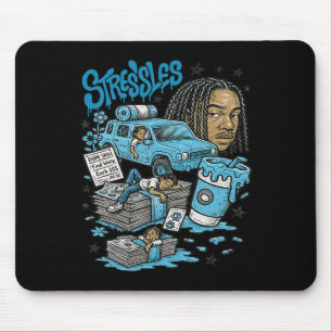 Tapis De Souris Sans stress 11 Légende Bleu Blanc Noir 2025 Hallow