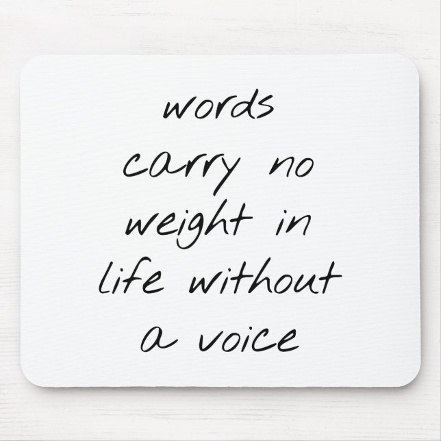 Tapis de souris sans voix (Devant)