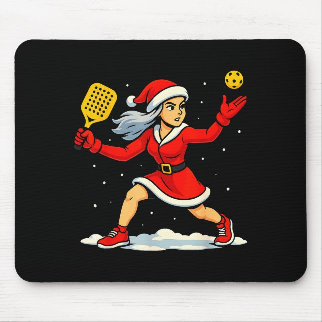 Tapis De Souris Santa Ckleball Player Christmas Snow Xmas Pajamas  (Devant)