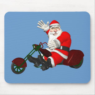 Tapis De Souris Santa Claus En Moteur