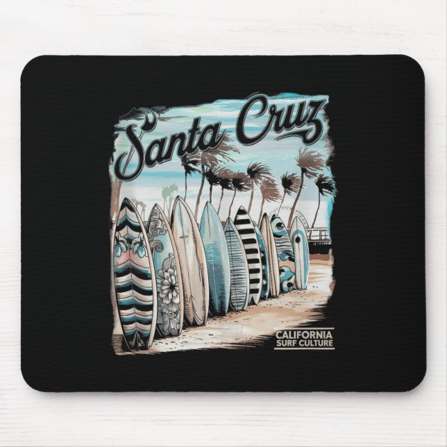 Tapis De Souris Santa Cruz Men Women California Retro Sunset Vinta (Devant)