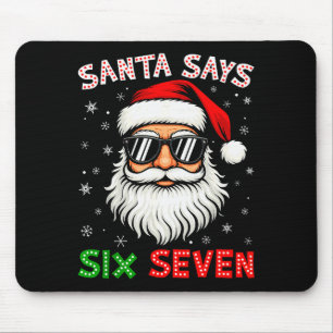 Tapis De Souris Santa dit Six Sept 6 7 Gen Z Alpha Meme Argot Ch